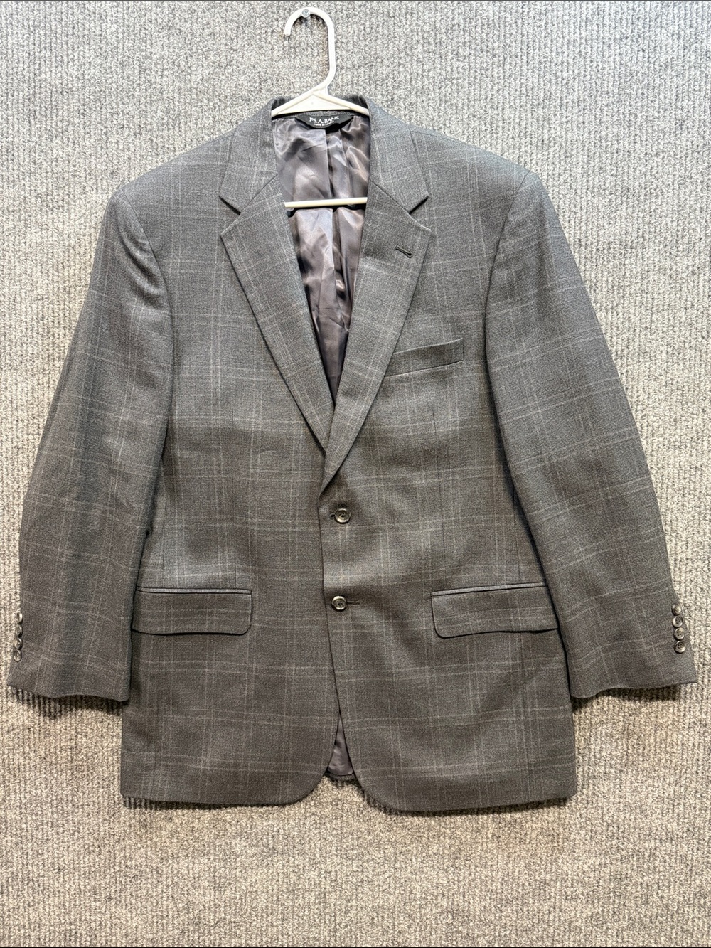 Jos. A. Bank Signature Collection Gray Plaid Men's Blazer 100%Wool 41R